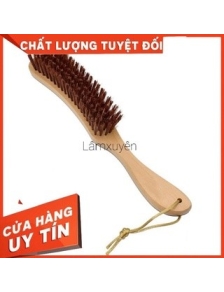 Lược Chải Chổi phủi tóc cong Barber QUEEN sang trọng, đẳng cấp cho salon barber shop nam nữ Cán Gỗ Lông mềm
