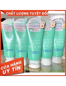 Sữa Rửa Mặt Senka Dành Cho Da Mụn 100g Perfect Whip Acne Care  FREESHIP làm sạch bụi bẩn bã nhờn ngừa mụn giúp sáng da