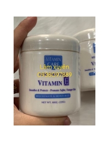 Kem massage❌GIÁ RẺ❌ Vitamin E hủ trắng 225g, cung cấp dưỡng chất giúp dưỡng ẩm da, có độ trơn nên dễ