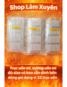 Trục uốn mi, xương uốn mi đủ size lớn trung nhỏ có keo sẵn dính bền đóng gói dạng vĩ 32 trục uốn.