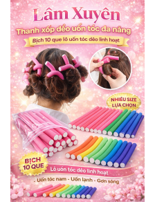 Thanh xốp dẽo uốn tóc đa năng bich 10 que lô uốn tóc dẽo linh hoạt uốn tóc nam uốn lạnh gơn sóng nhiều size lựa chọn