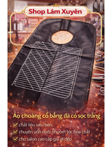 Áo choàng cổ bằng da có sọc trắng chất liệu bền chuyên uốn duỗi nhuộm hóa chất cho salon cao cấp