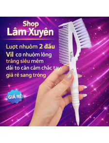 Lượt nhuộm 2 đầu Vil cọ nhuộm lông trắng siêu mềm dài to cán cầm chắc tay giá rẻ sang trọng.