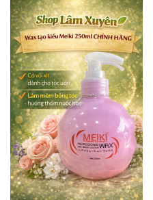 Wax tạo kiểu Meiki 250ml CHÍNH HÃNG có vòi xịt dành cho tóc uốn làm mềm bóng tóc hương thơm nước hoa