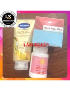 [Chính hãng] Combo kem trắng da toàn thân Bạch Ngọc Liên+Vaseline 10X+Abutine 3C3 chấp mọi loại da, 