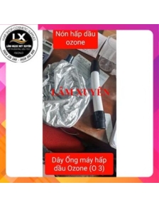 Combo Ống Dây Ruột Gà + Mũ nón trùm máy Hấp dầu ozone ( O3 ) chính hãng loại 1 màu trắng  Tận Gốc siêu dẻo chịu nhiệt cao .