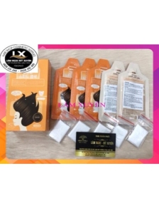 Gói dầu gội khô màu đen, nâu đen, nâu sô cô la( chocolate ) ,nâu ánh tím, nhuộm thảo dược Pyeonan gói 30ml