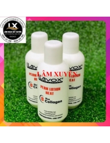Kem uốn nóng collagen Lavox 500ml cặp A B màu trắng / thuốc siêu mạnh tạo sóng căng mềm bóng mượt gi
