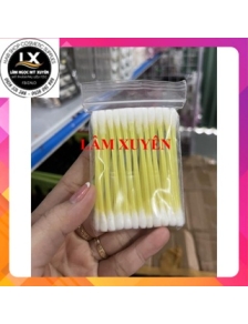 Tăm bông se tai 2 đầu bán lẻ theo bịch cán nhựa