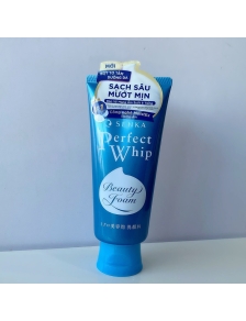Sữa Rửa Mặt Senka Xanh Dương Dành Cho Da Mụn 100g Perfect Whip Acne Care làm sạch bụi bẩn bã nhờn ngừa mụn.