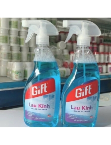 Nước xịt kiếng lau kiếng Gift  siêu sạch sáng bóng chai lớn có vòi xịt hương thơm dịu dàng