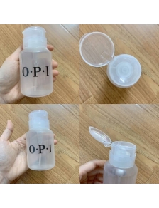 Bình đựng nước rửa aceton có đầu nhấn lò xo OPI bình trong suốt dạng nhấn