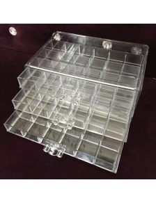 Khay Meka 3 tầng đựng đá, đựng charm, đồ trang trí nail màu sắc trong suốt sang trọng bền cao