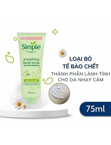 Tẩy tế bào chết Simple cho da nhạy cảm 75ml làm sạch bụi bẩn loại bỏ da chết làm sạch da siêu thích