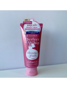 Sữa Rửa Mặt Senka hồng Dành Cho Da Mụn 100g Perfect Whip Acne Care làm sạch bụi bẩn bã nhờn ngừa mụn.