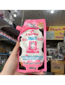 Muối bò tắm trắng da A BONNE SPA MILK SALT 350g hạt mịn giúp tẩy sạch bụi tế bào chết giữ ẩm da