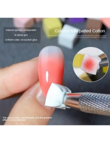 Miếng mút vuông bút 4 chấu dặm ombre nail mút hình vuông phù hợp góc cạnh móng tay chấu gấp 4 chiều.