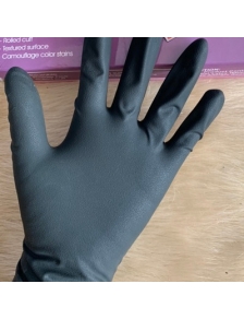 Găng tay cao su bao tay cao su màu đen loại dày hộp tím, độ co dãn tốt, hộp 20 cái, tái sử dụng được nhiều lần