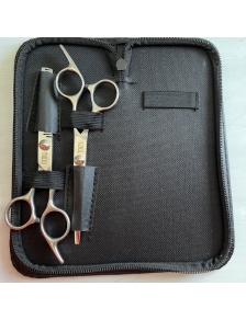 Bao kéo bóp kéo đựng kéo lược da simili bộ 2 cây kèm dụg cụ cao cấp có dây kéo cầm tay chuẩn cực đẹp