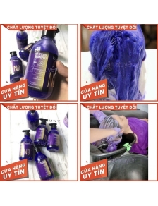 DẦU GỘI TÍM KHỬ VÀNG KRASTIN 280ml FREESHIP hạn chế tối đa ánh sắc vàng trong tóc giúp màu nhuộm lên chuẩn đều màu