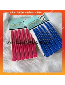 Kẹp vịt làm tóc PERFECT FIT hàn quốc( 1 vỉ 6 cái) _ kep mỏ vịt nhựa thun⚡️GIÁ RẺ⚡️nhựa dẽo, kẹp siê