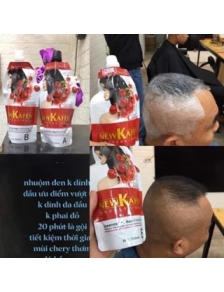 Nhuộm đen Kafen Nhuộm nâu New Kafen Cherry không dính da đầu 500MLX2 