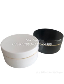 Hũ đựng kem trộn 200g màu trắng màu đen ✅GIÁ RẺ✅ đựng kem trộn body trắng da kèm nắp chụp phía bên t
