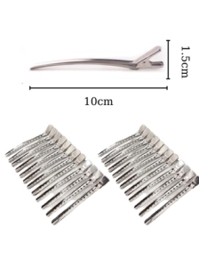 Kẹp mỏ vịt làm tóc Kẹp mỏ vịt inox CONTROL CLIP 1 vĩ 12 cái ⚡GIÁ RẺ⚡bám hặt tóc không trượt bắt tóc