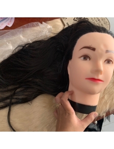 Đầu ken cắt tóc đầu ken tóc NỮ đế đen 