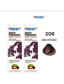 Kem nhuộm tóc  YOUNG 206 nâu hồ đào