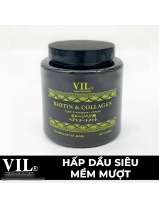 Hấp Dầu VIL 3D XÁM 1000ml kem ủ siêu mềm mượt 1000ml giữ màu phục hồi chuyên sâu thơm lâu