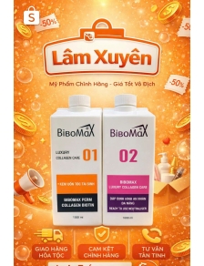 Kem uốn tóc BIBOMAX 1000ml uốn nóng tái sinh dành cho tóc yếu giúp tóc uốn xoăn mềm mượt sáng bóng.