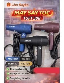 Máy sấy tóc Siêu Mạnh TUFT 388 nhỏ gọn cao cấp sang trọng chất lượng tốt bền công suất cao gió mạnh.