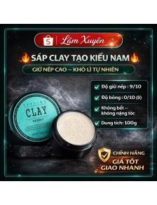 Sáp vuốt tóc cho nam Styling CLAY 100g hủ dạng gel cứng tạo kiểu giữ nếp lâu mùi thơm nam tính