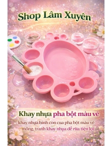 Khay nhựa pha bột màu vẽ khay nhựa hình con cua pha bột màu vẽ móng ,tranh khay nhựa dễ rửa tiện lợi