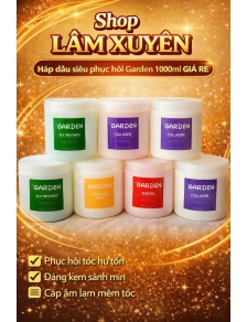 Hấp dầu siêu phục hồi Garden 1000ml GIÁ RẺ phục hồi tóc hư tổn dạng kem sánh mịn cấp ẩm làm mềm tóc