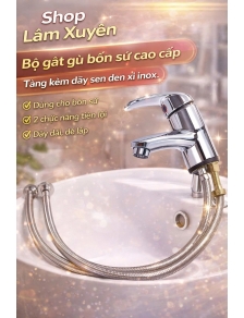 Bộ gật gù cao cấp dùng cho bồn sứ bồn 2 chức năng dây dài dễ lắp