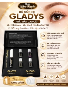 Bộ Uốn Mi Nhật Bản Cao Cấp Gladys Uốn Mi Collagen Uốn Nhanh Hiệu Quả Vượt Trội mi cong tự nhiên tặng kèm xương uốn mi
