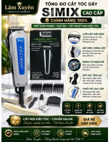 Tông đơ cắt tóc dây SIMIX xám cao cấp CHÍNH HÃNG máy chạy mạnh êm ái có nấc điều chỉnh lưỡi siêu bén
